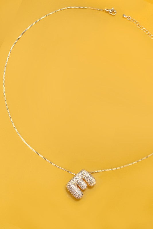 Personalized Gold Bubble Initial Necklace A - W-Cute-Trendy-Shop-Womens-Boutique-Clothing-Store