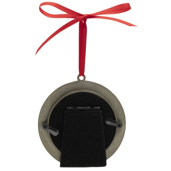 Pewter Fur Baby Pet Photo Ornament Back