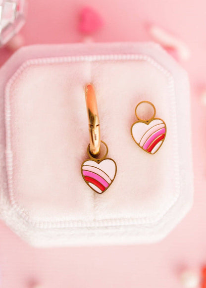 Pierced Co Rainbow Heart Charms