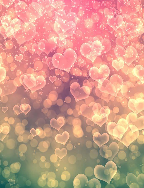 Pink Hearts Sparkle For Valentines Day Photography Backdrop J-0538 Shopbackdrop