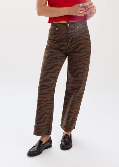 Pleaser High-Rise Wide Ankle - Desert Zebra