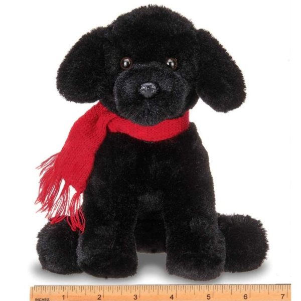 Plush Stuffed Animal Black Lab Puppy Dog Cole Measuring Horizontally