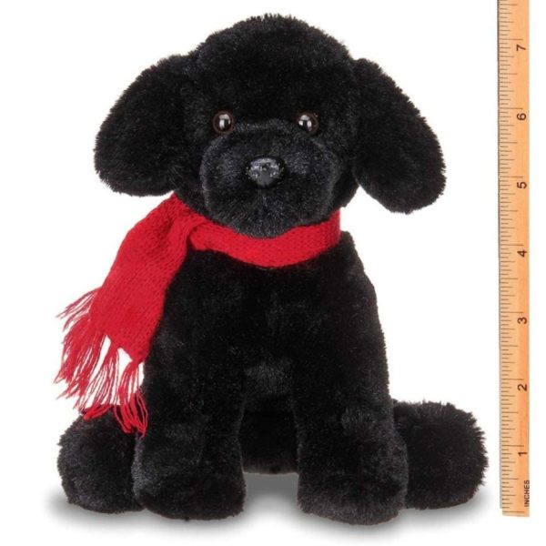 Plush Stuffed Animal Black Lab Puppy Dog Cole Measuring Vertically
