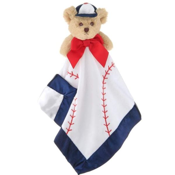 Plush Stuffed Animal Security Blanket Lil' Slugger Baseball Snuggler Front