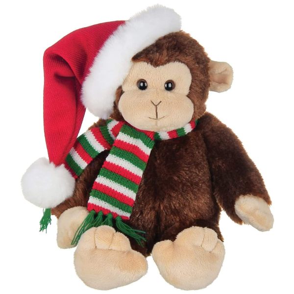 Plush Stuffed Christmas Monkey Nicky Front