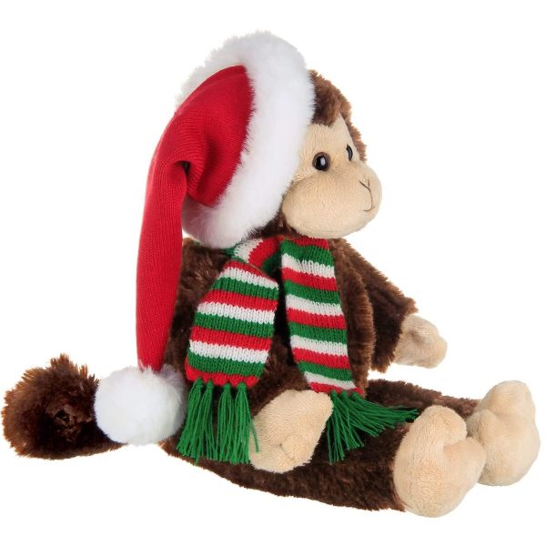 Plush Stuffed Christmas Monkey Nicky Side
