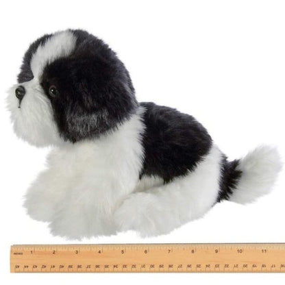 Plush Stuffed Havanese Puppy Dog Butch Measuring Horizontal
