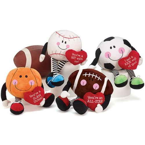 Valentine plush sports ball characters