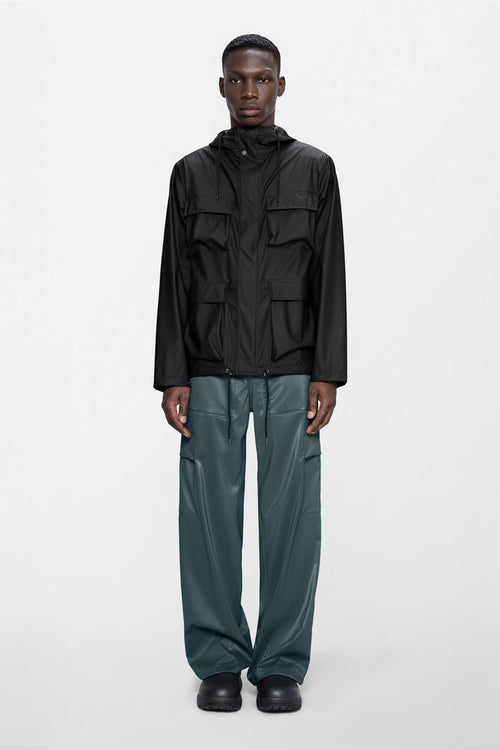 RAINS Pocket Jacket Black Jacket