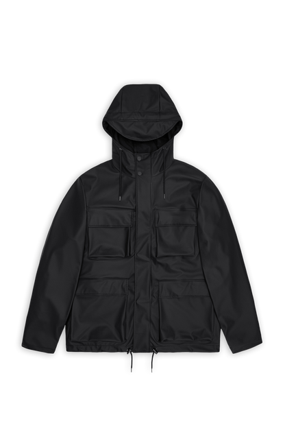 RAINS Pocket Jacket Black Jacket