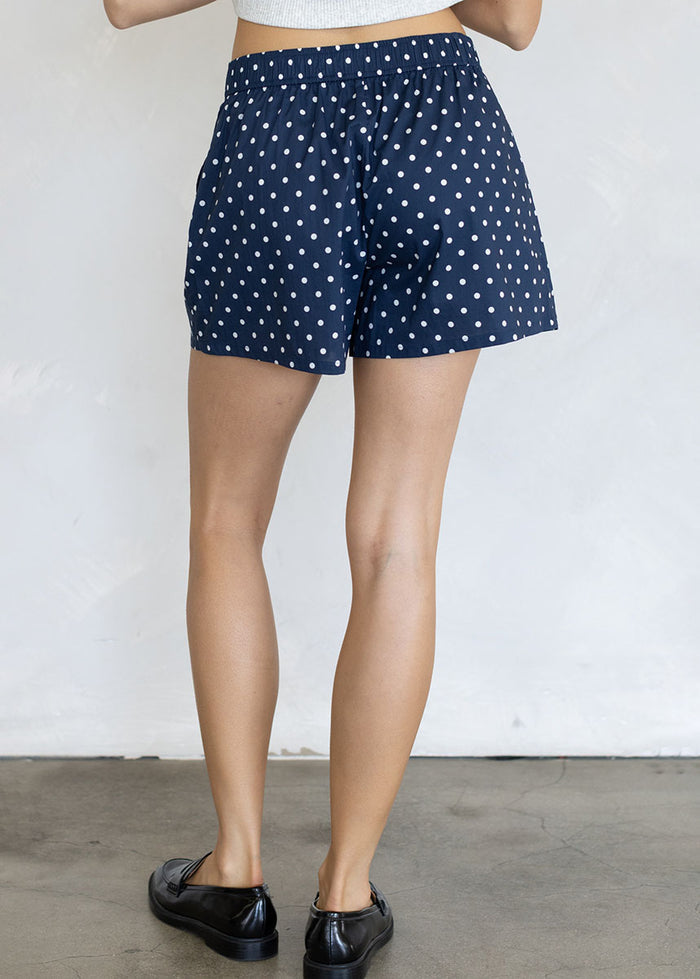 Polka Dot Boxer - Navy