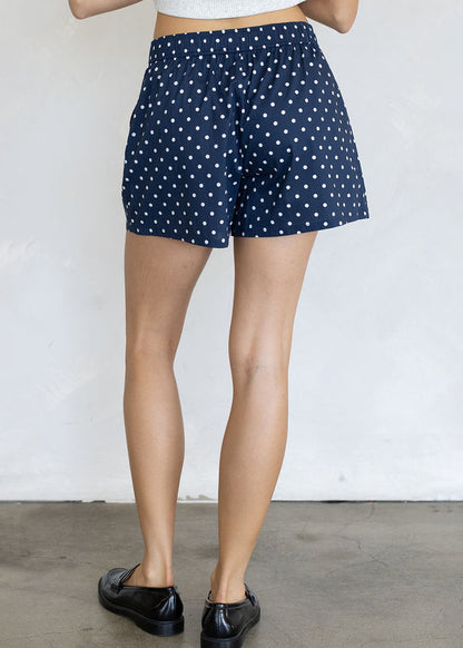 Polka Dot Boxer - Navy
