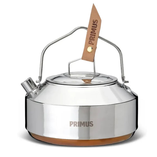 Primus Campfire Stainless Steel Kettle 900ml shown from the main side profile on a white background