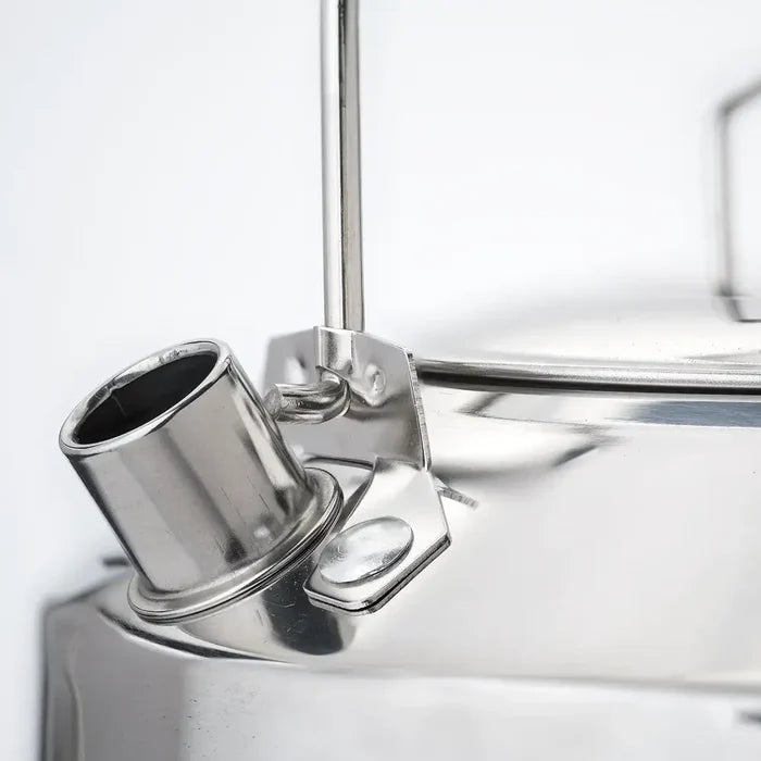 Close-up spout detail on a Primus Campfire Stainless Steel Kettle 900ml on a white background