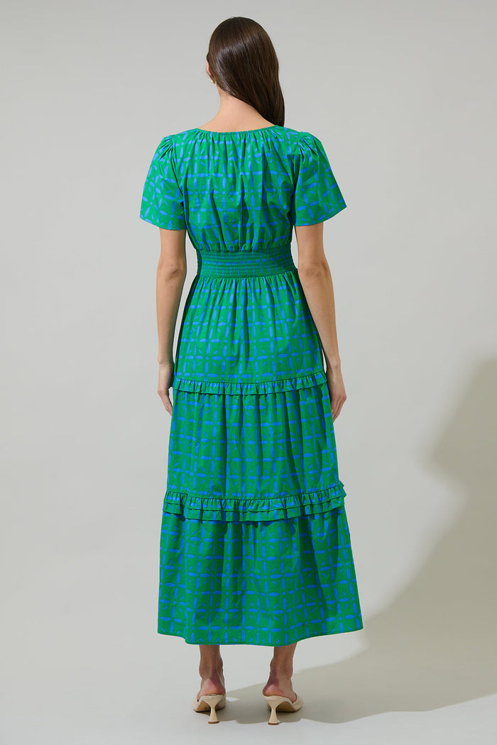 Prism Play Palmer Poplin Tiered Maxi Dress