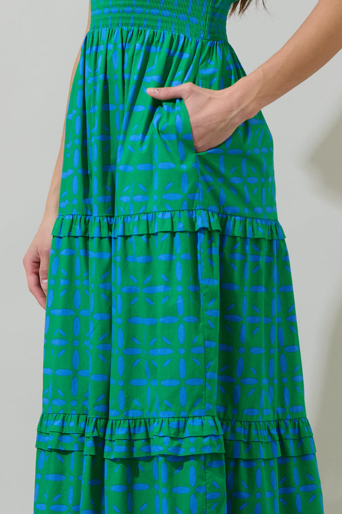 Prism Play Palmer Poplin Tiered Maxi Dress