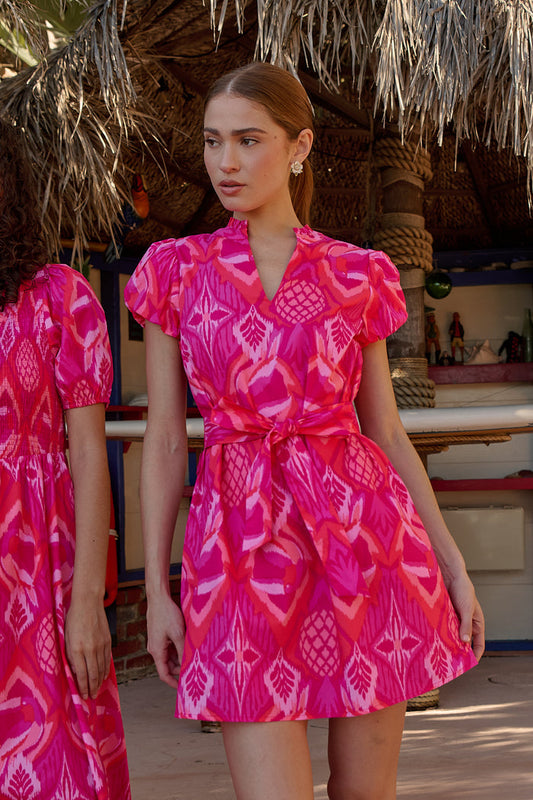 Prissa Ikat Orela Shift Mini Dress