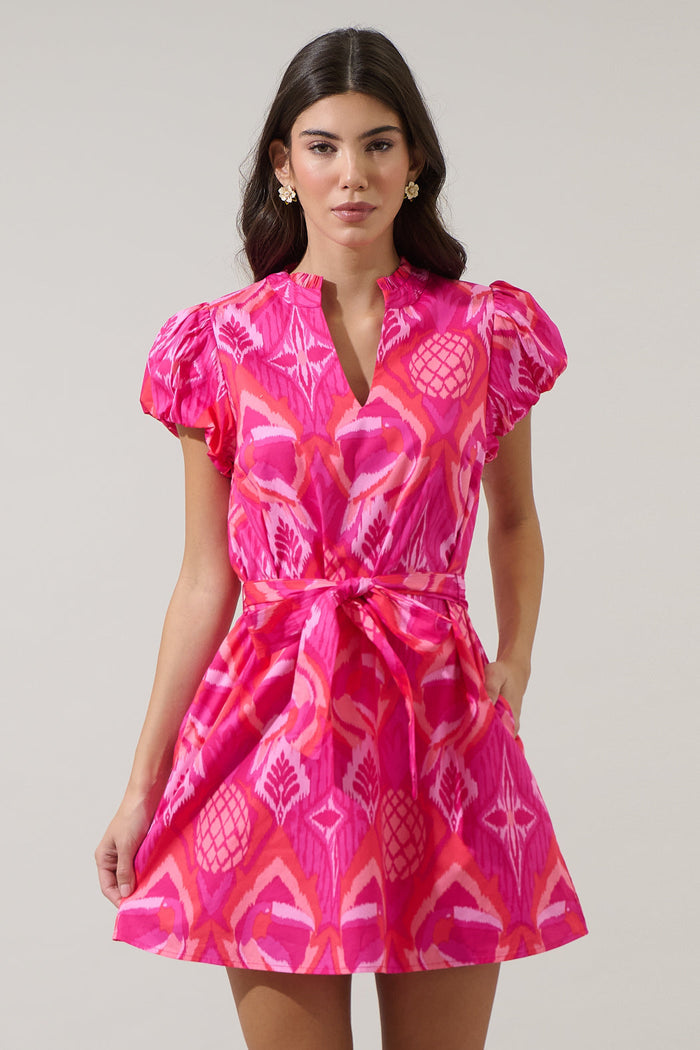 Prissa Ikat Orela Shift Mini Dress