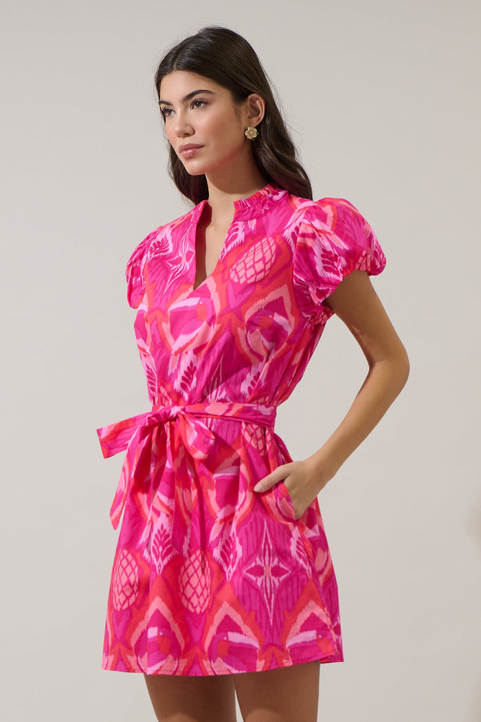 Prissa Ikat Orela Shift Mini Dress