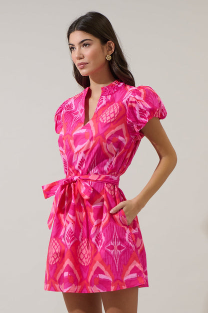 Prissa Ikat Orela Shift Mini Dress
