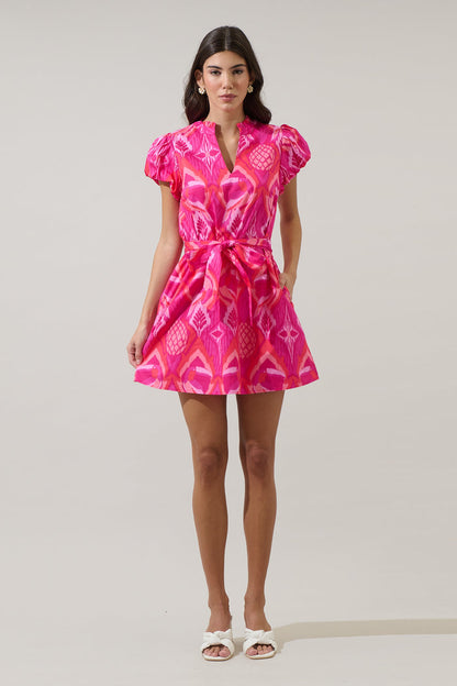 Prissa Ikat Orela Shift Mini Dress