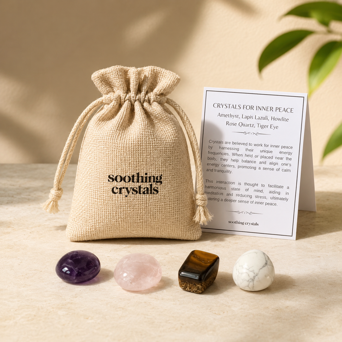 Promoting INNER PEACE Crystal Kit, Gemstone Tumble Kit, Inner Peace Crystal Gift Set