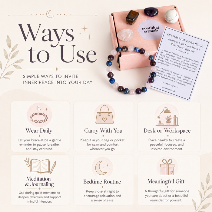 Promoting INNER PEACE Crystal Kit, Gemstone Tumble Kit, Inner Peace Crystal Gift Set