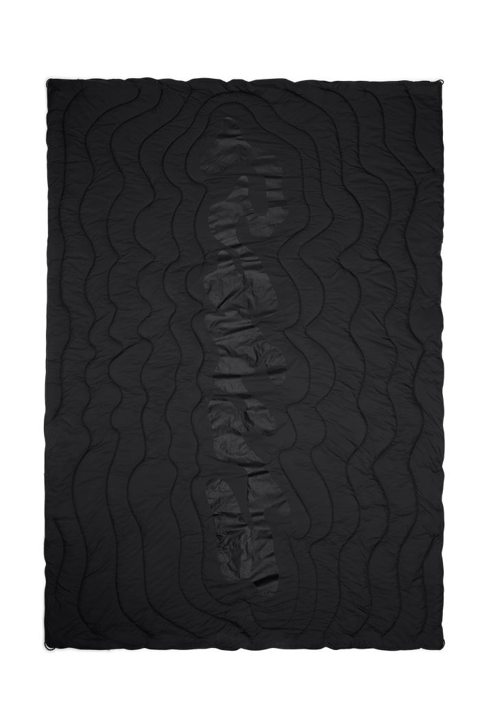 RAINS Puffer Blanket Black Picnic Blanket