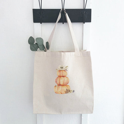 Pumpkin Stack - Customizable Canvas Tote Bag