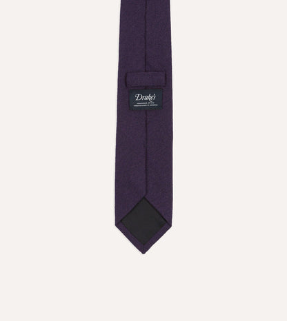 Purple Pure Cashmere Solid Tipped Tie