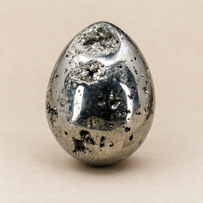 Pyrite Druzy Eggs Stone, Pyrite Crystal Egg ~ Natural Raw Metaphysical Gemstone