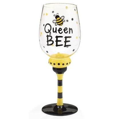 Queen Bee 16 oz. Wine Glass Goblet Sample