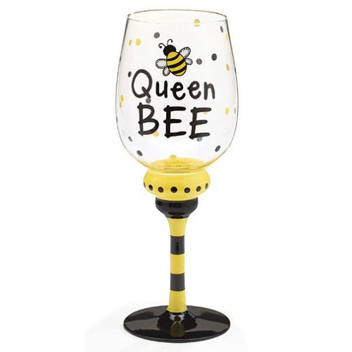 Queen Bee 16 oz. Wine Glass Goblet Sample