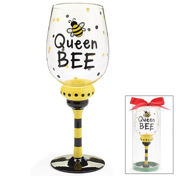 Queen Bee 16 oz. Wine Glass Goblet