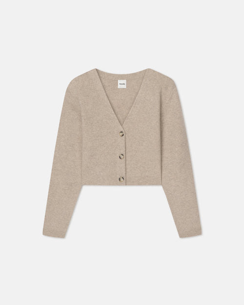Raddix - Overwashed Merino Cardigan - Oatmeal