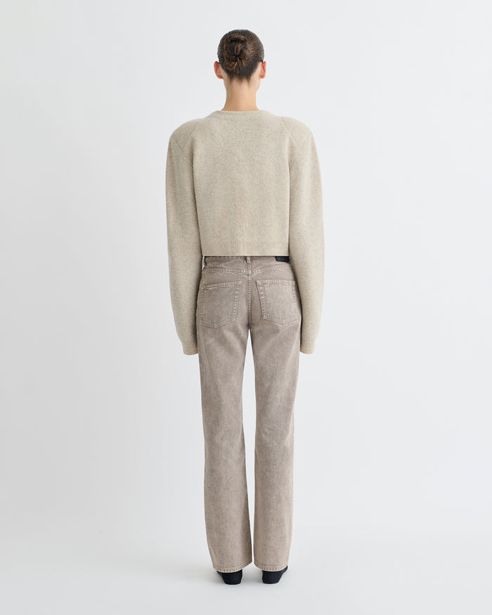 Raddix - Overwashed Merino Cardigan - Oatmeal