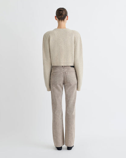 Raddix - Overwashed Merino Cardigan - Oatmeal