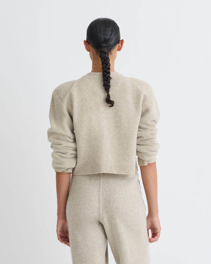 Raddix - Overwashed Merino Cardigan - Oatmeal