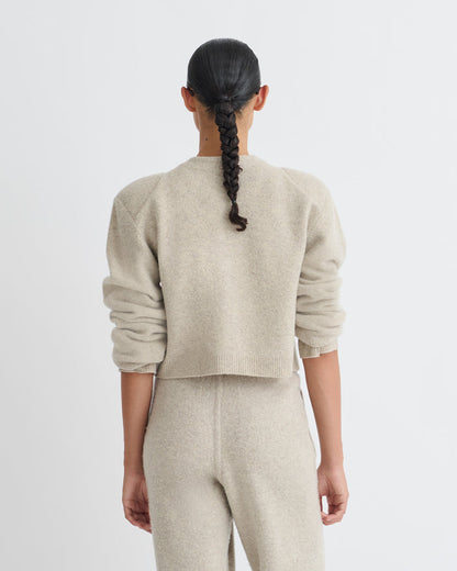 Raddix - Overwashed Merino Cardigan - Oatmeal