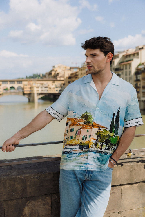 Urban Pioneers Male Raffaello SS Shirt SS SHIRT MULTICOLOUR