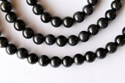 Rainbow Black Obsidian Beads, Natural Round Crystal Beads 4mm to 10mm