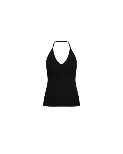 RAMONA HALTER TANK BLACK