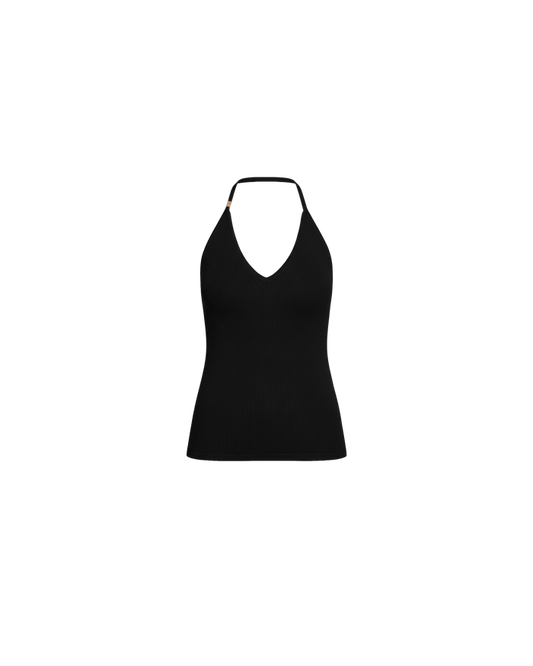 RAMONA HALTER TANK BLACK