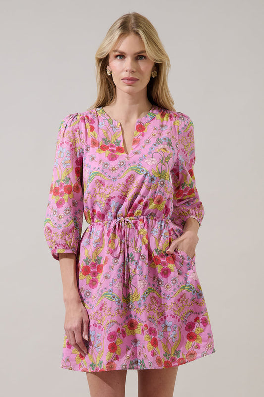 Ramsie Floral Melany Shift Mini Dress