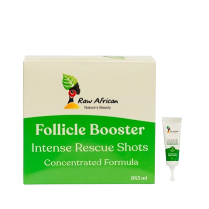 Raw African Follicle Booster Ampoules (Intense Rescue Shots) 8 x 5Ml