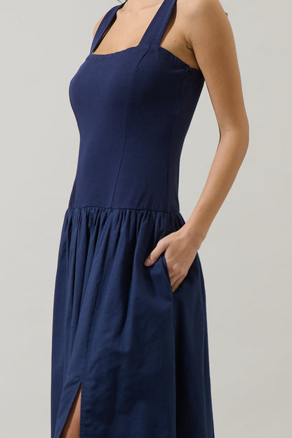 Raziela Knit Mix Media Midi Dress