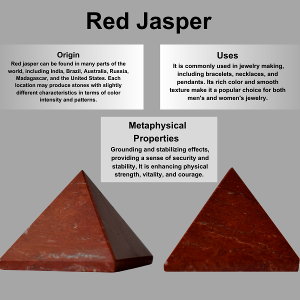Red Jasper Orgone Pyramid, Crystal Energy Pyramid
