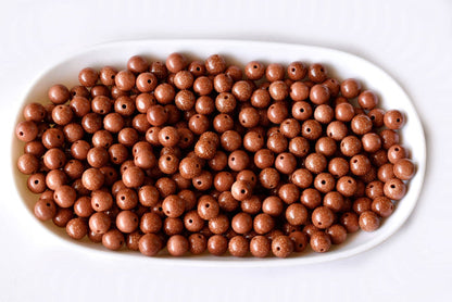 Red Sandstone Beads, Natural Round Crystal Beads 4mm to 16mm
