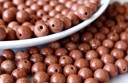 Red Sandstone Beads, Natural Round Crystal Beads 4mm to 16mm