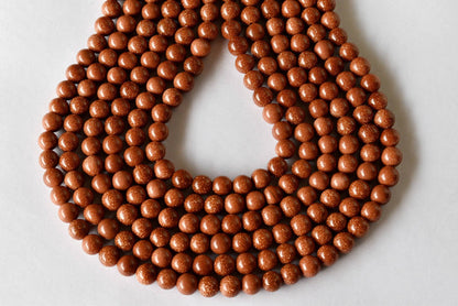 Red Sandstone Beads, Natural Round Crystal Beads 4mm to 16mm